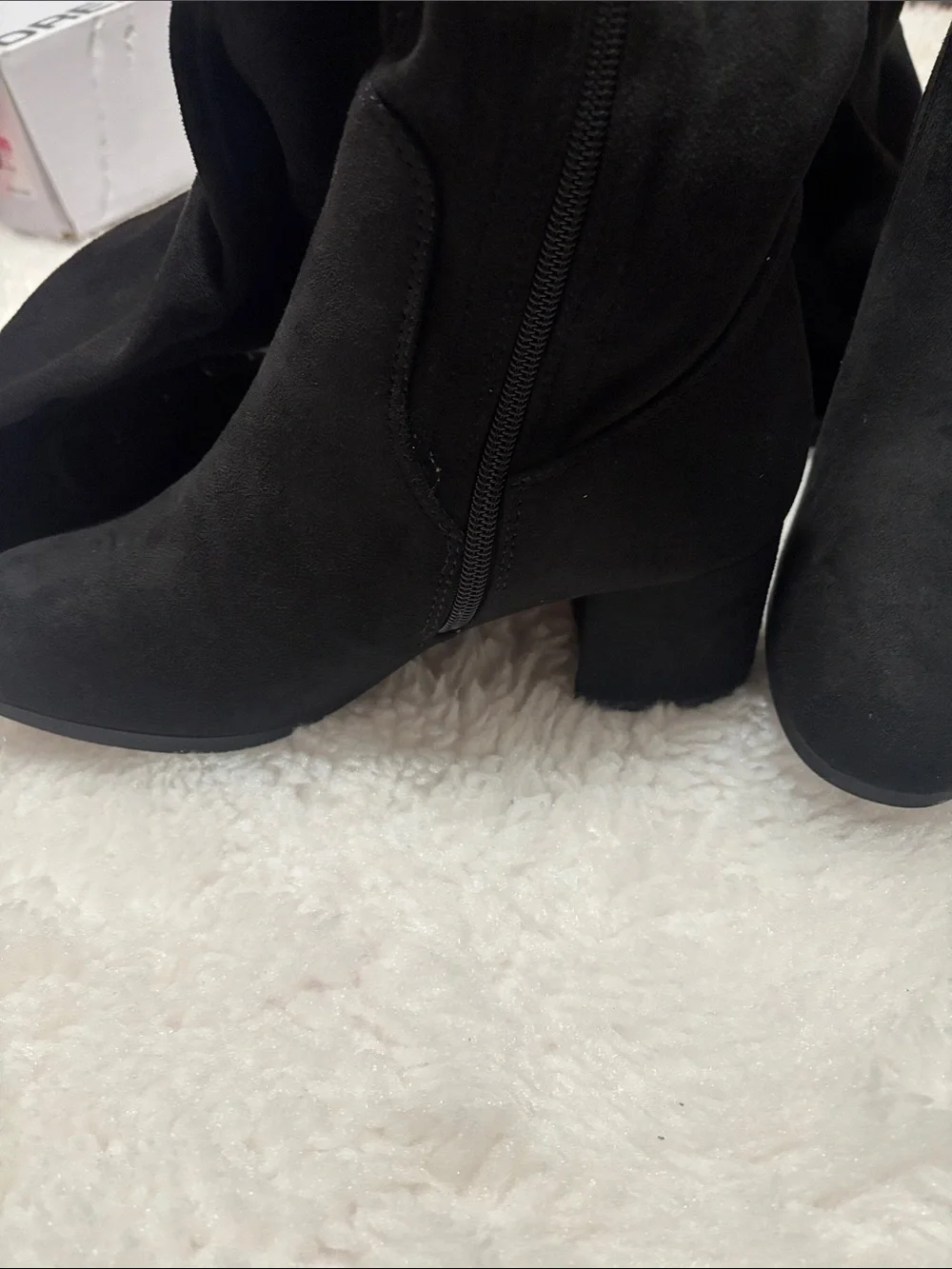 Dream Pairs Black Over-the-Knee Block Heel Boots